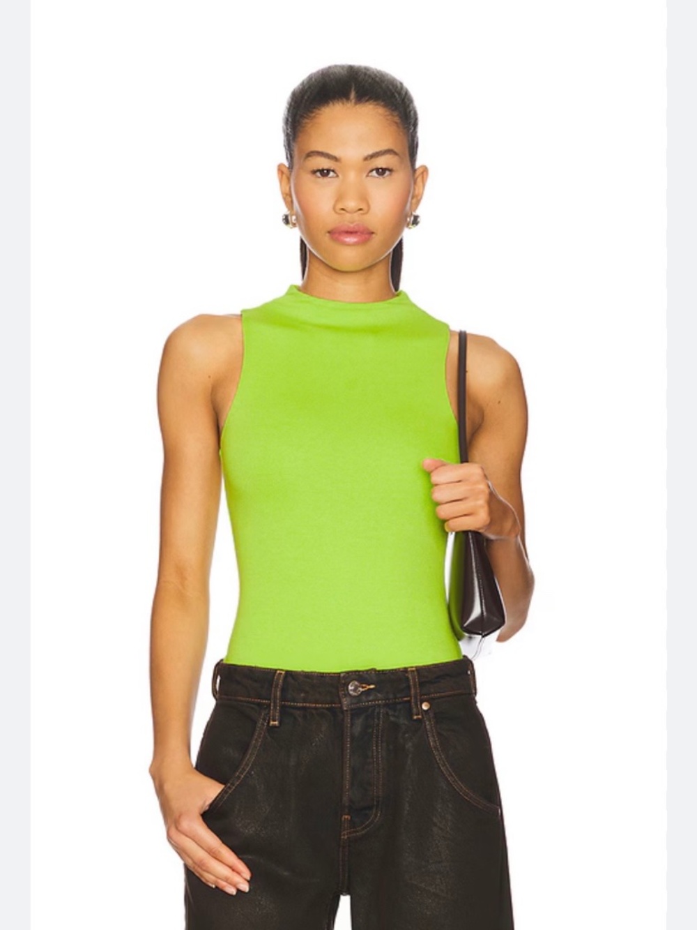AFRM Cami Bodysuit | Color: Lime Punch | Size: Small